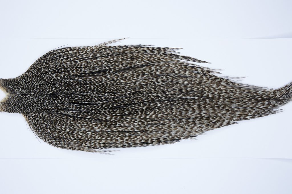 9405 - JimsFlyCo Dry Fly Hackle, Grizzly Dun Variant #1 Grade Rooster Cape, Ties Sizes 10-22