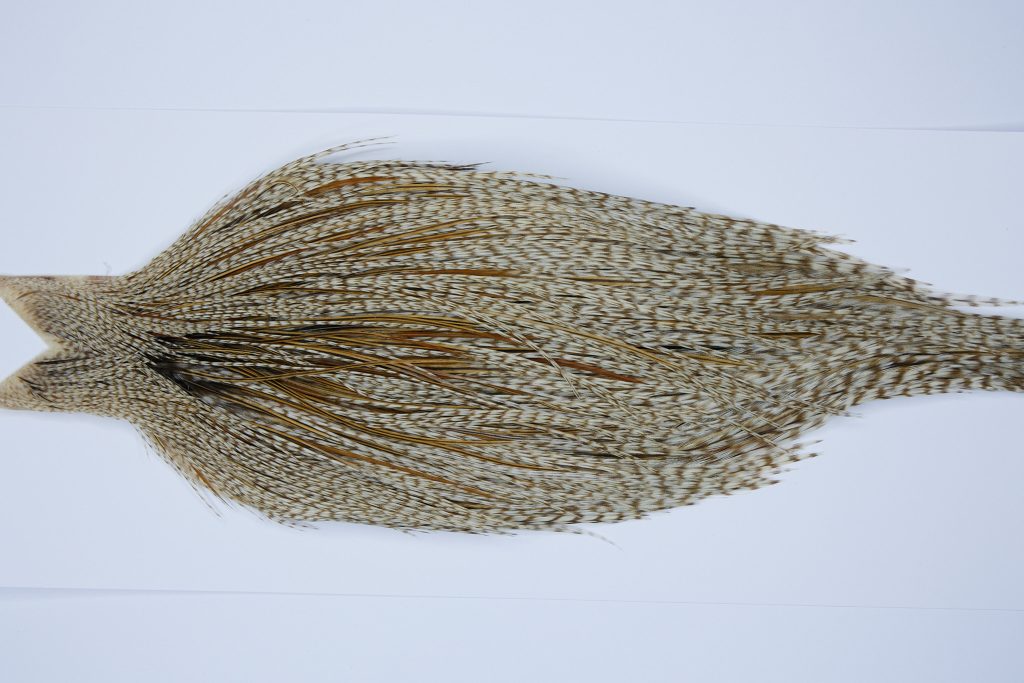 9406 - JimsFlyCo Dry Fly Hackle, Grizzly Dun Variant #1 Grade Rooster Cape, Ties Sizes 10-22