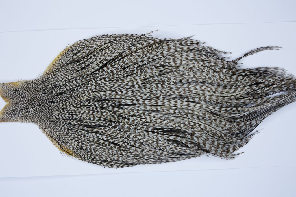 9408 - JimsFlyCo Dry Fly Hackle, Grizzly Dun Variant #1 Grade Rooster Cape, Ties Sizes 12-22