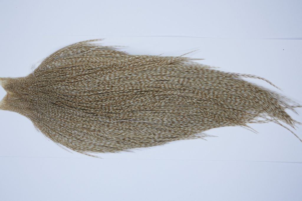 9411 - JimsFlyCo Dry Fly Hackle, Grizzly Dun Variant #1 Grade Rooster Cape, Ties Sizes 10-22