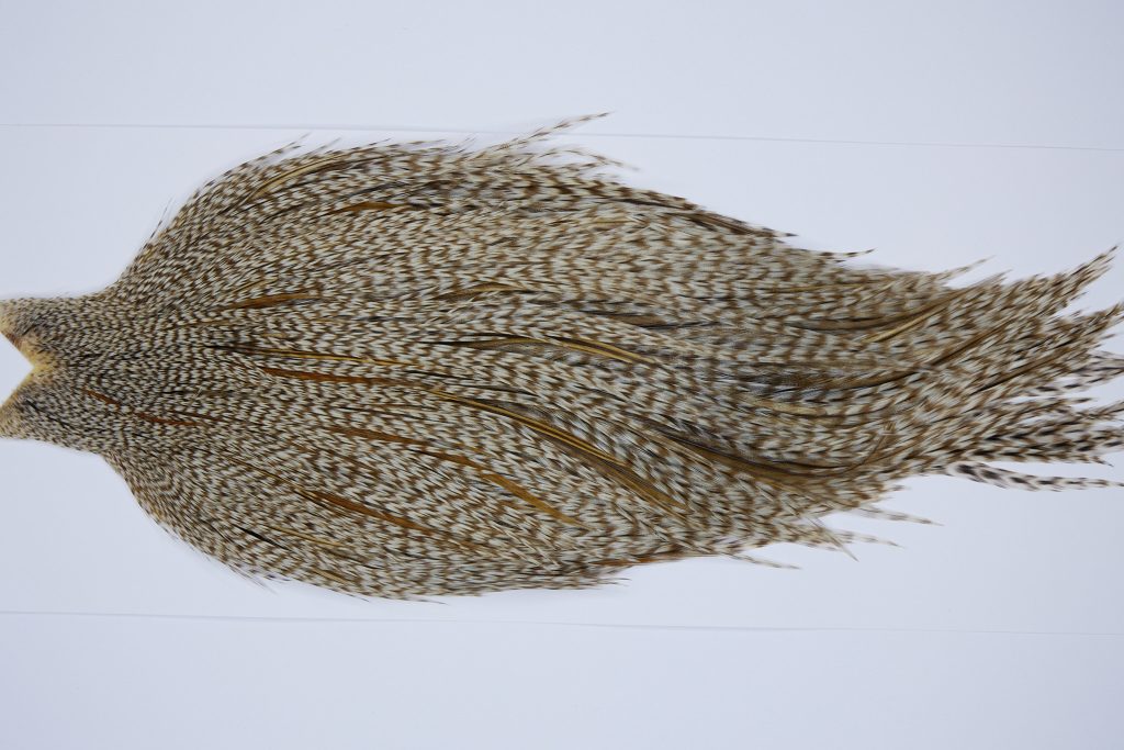 9417 - JimsFlyCo Dry Fly Hackle, Grizzly Dun Variant #1 Grade Rooster Cape, Ties Sizes 10-24