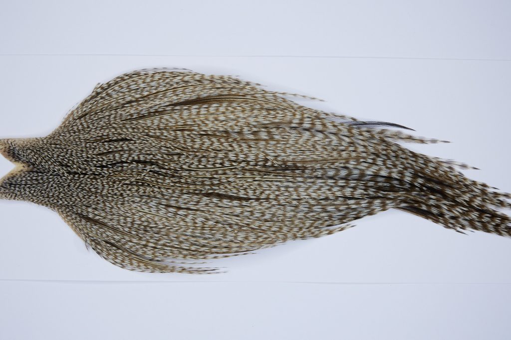 9419 - JimsFlyCo Dry Fly Hackle, Grizzly Dun Variant #1 Grade Rooster Cape, Ties Sizes 8-22