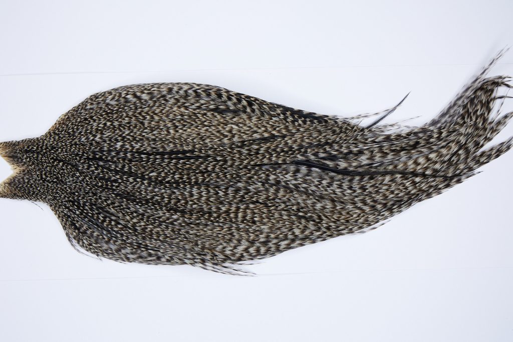 9426 - JimsFlyCo Dry Fly Hackle, Grizzly Dun Variant #1 Grade Rooster Cape, Ties Sizes 10-22