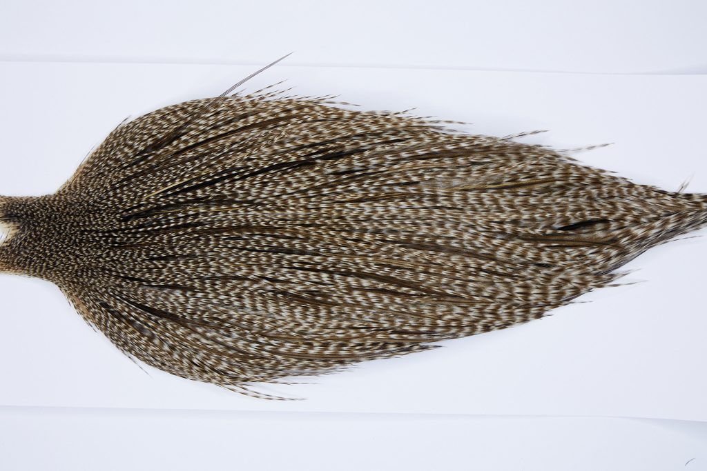 9436 - JimsFlyCo Dry Fly Hackle, Grizzly Dun Variant #2 Grade Rooster Cape, Ties Sizes 10-22