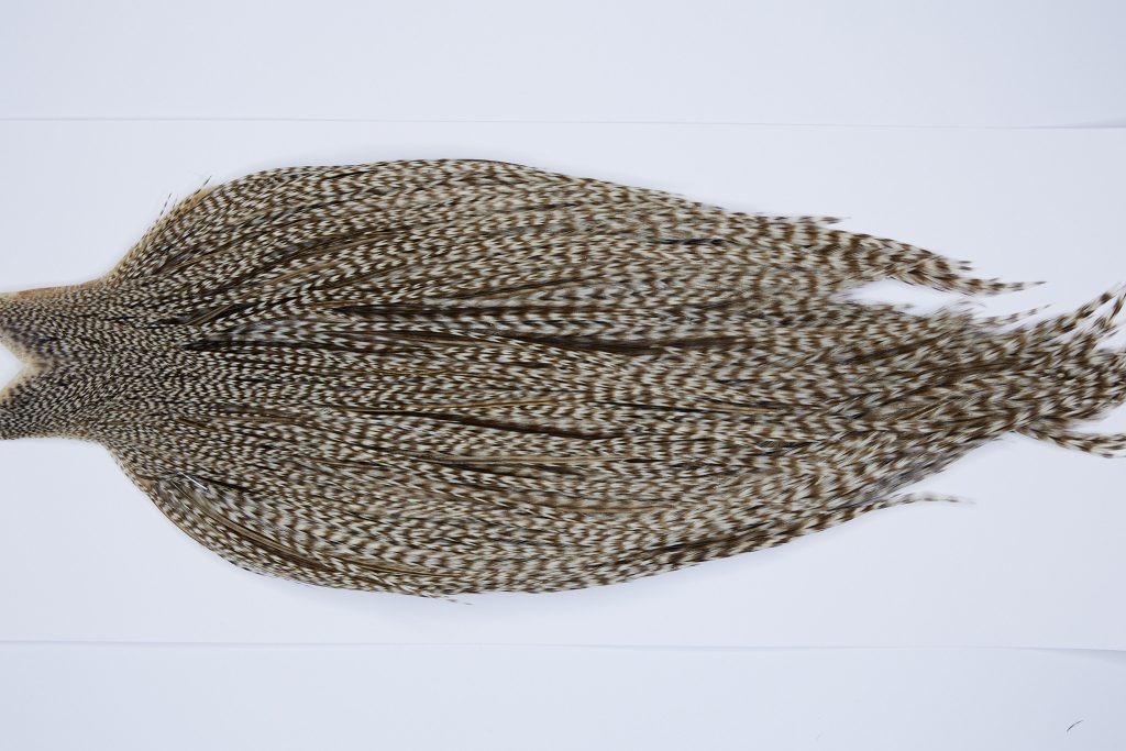 9439 - JimsFlyCo Dry Fly Hackle, Grizzly Dun Variant #2 Grade Rooster Cape, Ties Sizes 10-22