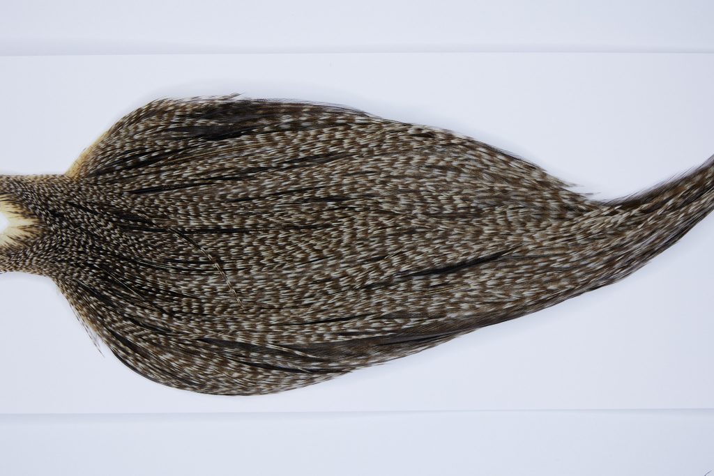 9441 - JimsFlyCo Dry Fly Hackle, Grizzly Dun Variant #2 Grade Rooster Cape, Ties Sizes 10-22