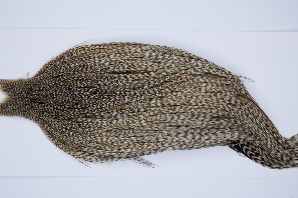 9442 - JimsFlyCo Dry Fly Hackle, Grizzly Dun Variant #2 Grade Rooster Cape, Ties Sizes 10-24