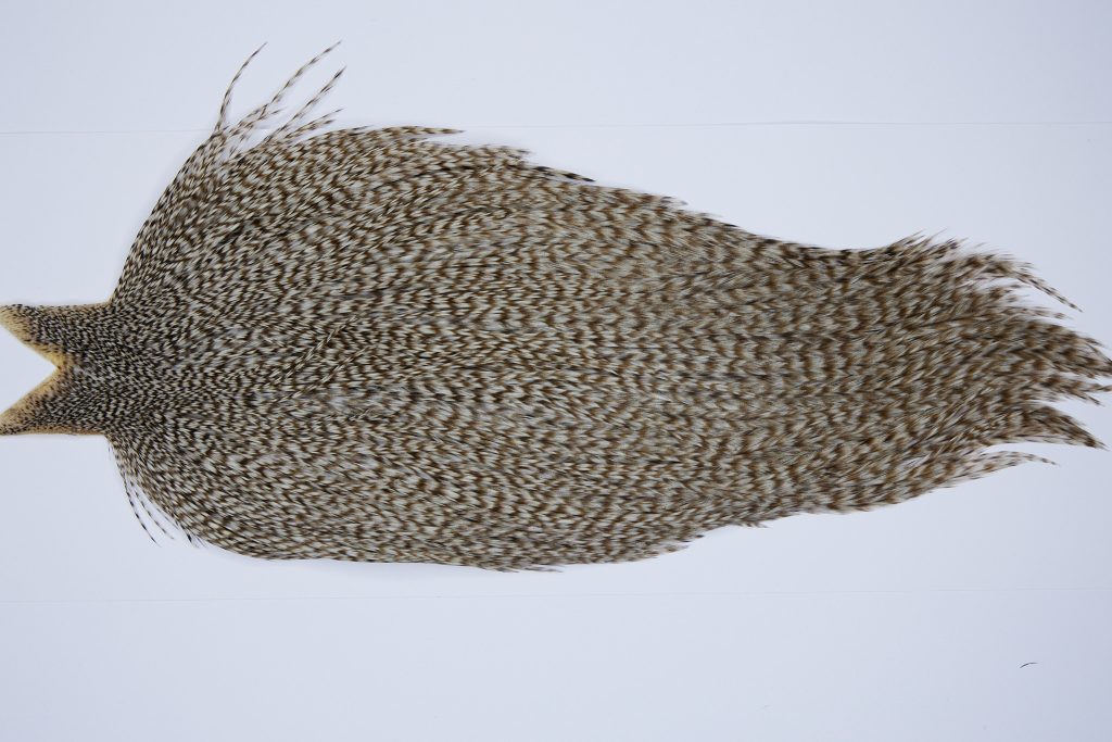 9450 - JimsFlyCo Dry Fly Hackle, Grizzly Dun Variant #2 Grade Rooster Cape, Ties Sizes 10-22