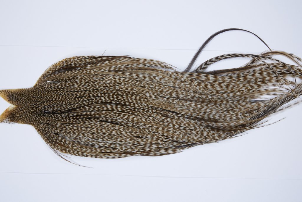 9458 - JimsFlyCo Dry Fly Hackle, Grizzly Dun Variant #2 Grade Rooster Cape, Ties Sizes 10-22