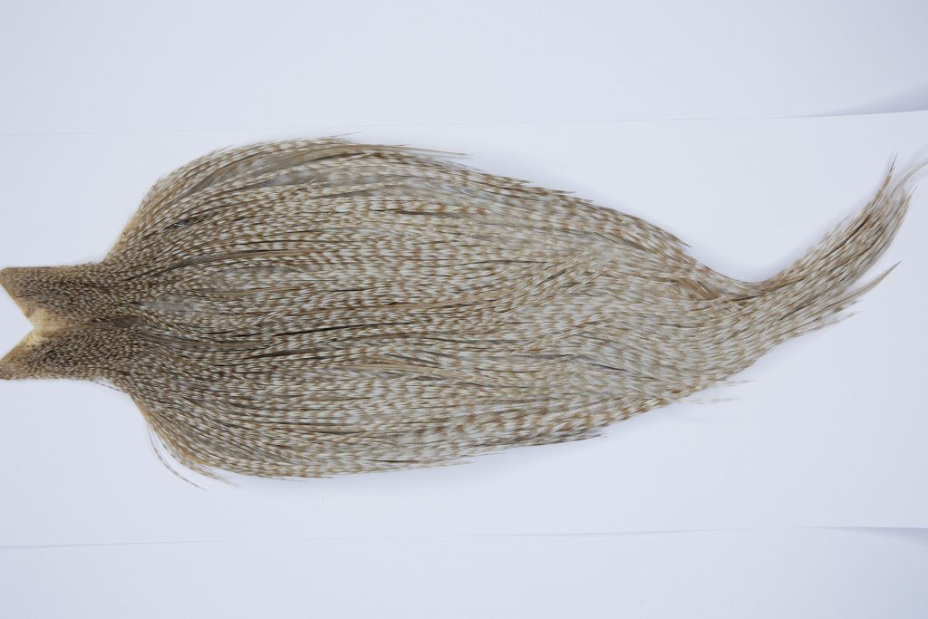 9462 - JimsFlyCo Dry Fly Hackle, Grizzly Dun Variant #2 Grade Rooster Cape, Ties Sizes 12-24