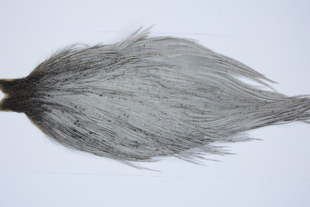 9504 - JimsFlyCo Dry Fly Hackle, Light Dun #1 Grade Rooster Cape, Ties Sizes 12-24
