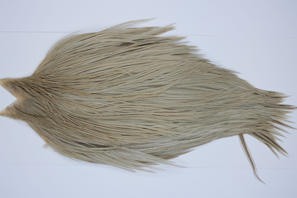 9506 - JimsFlyCo Dry Fly Hackle, Light Dun #1 Grade Rooster Cape, Ties Sizes 12-24