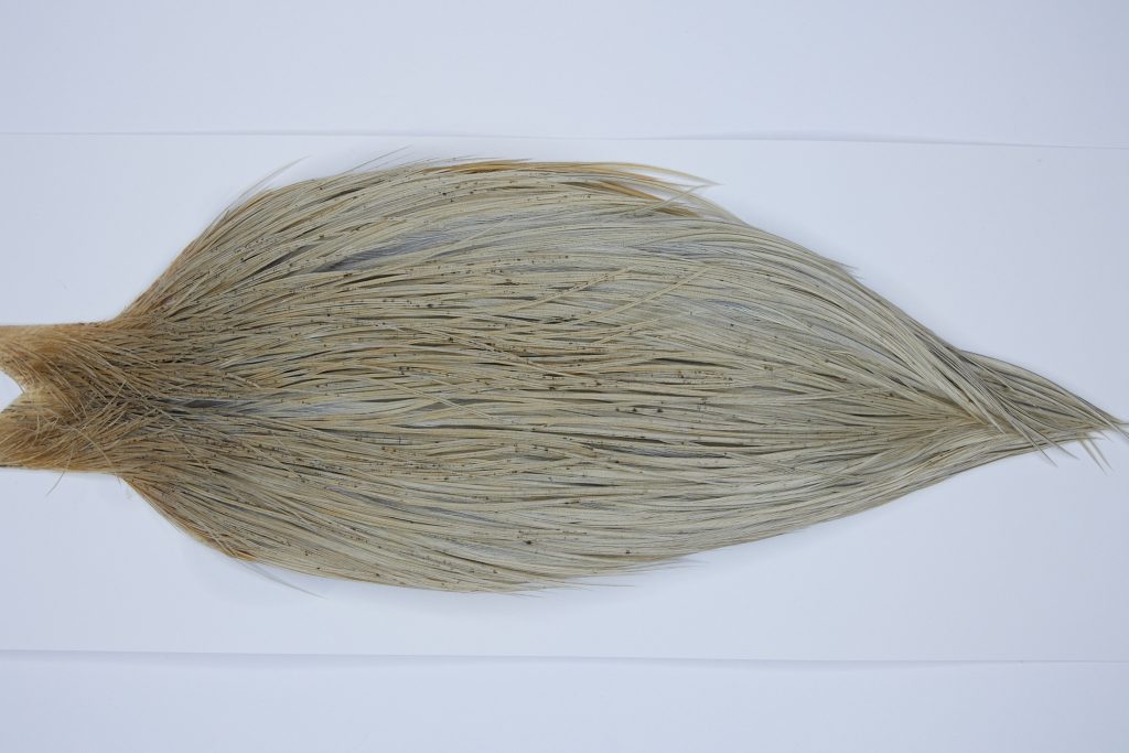 9516 - JimsFlyCo Dry Fly Hackle, Light Dun #1 Grade Rooster Cape, Ties Sizes 12-24