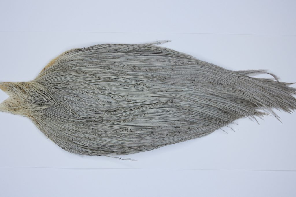 9528 - JimsFlyCo Dry Fly Hackle, Light Dun #2 Grade Rooster Cape, Ties Sizes 10-24