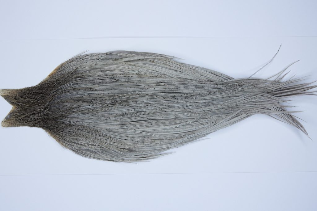 9537 - JimsFlyCo Dry Fly Hackle, Light Dun #2 Grade Rooster Cape, Ties Sizes 12-24