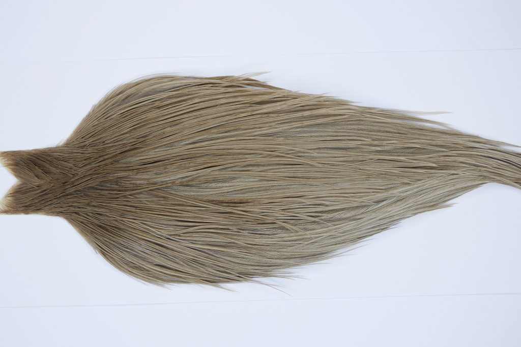 9545 - JimsFlyCo Dry Fly Hackle, Light Dun #2 Grade Rooster Cape, Ties Sizes 12-22