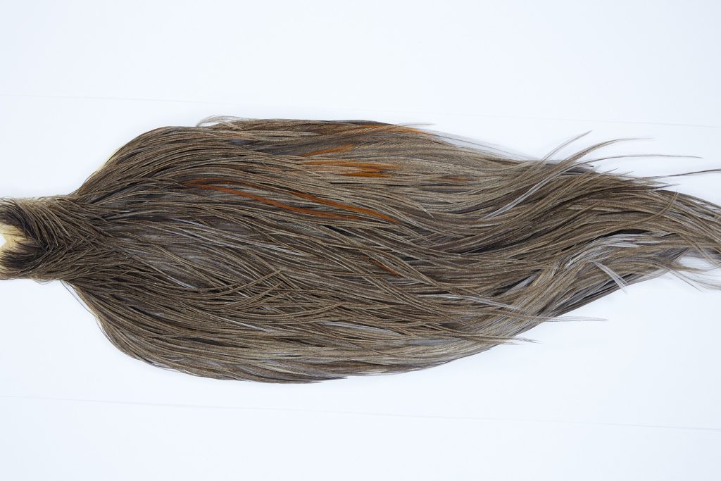 9639 - JimsFlyCo Dry Fly Hackle, Medium Dun Grade #1 Rooster Cape, Ties Sizes 10-20