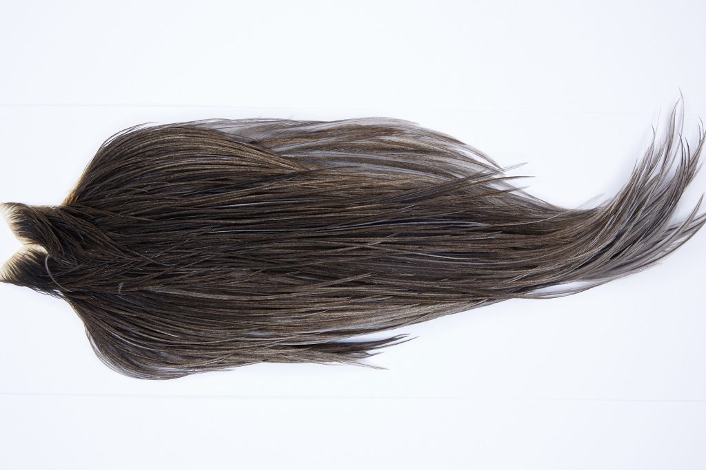 9708 - JimsFlyCo Dry Fly Hackle, Grey Dun #1 Grade Rooster Cape, Ties Sizes 10-20