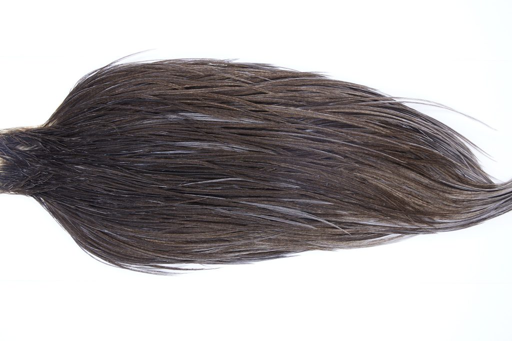 9710 - JimsFlyCo Dry Fly Hackle, Grey Dun #1 Grade Rooster Cape, Ties Sizes 10-20