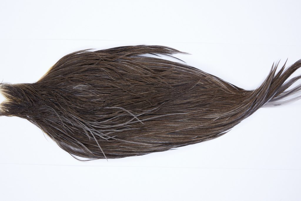 9711 - JimsFlyCo Dry Fly Hackle, Grey Dun #1 Grade Rooster Cape, Ties Sizes 10-20