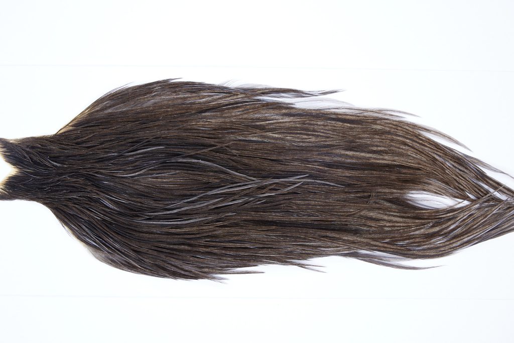 9714 - JimsFlyCo Dry Fly Hackle, Grey Dun #1 Grade Rooster Cape, Ties Sizes 10-20