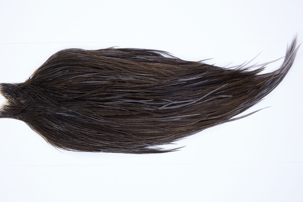 9725 - JimsFlyCo Dry Fly Hackle, Grey Dun #1 Grade Rooster Cape, Ties Sizes 10-20