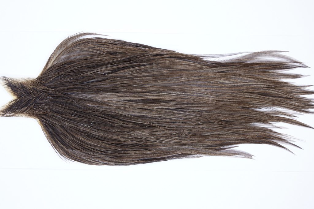 9730 - JimsFlyCo Dry Fly Hackle, Grey Dun #2 Grade Rooster Cape, Ties Sizes 10-20