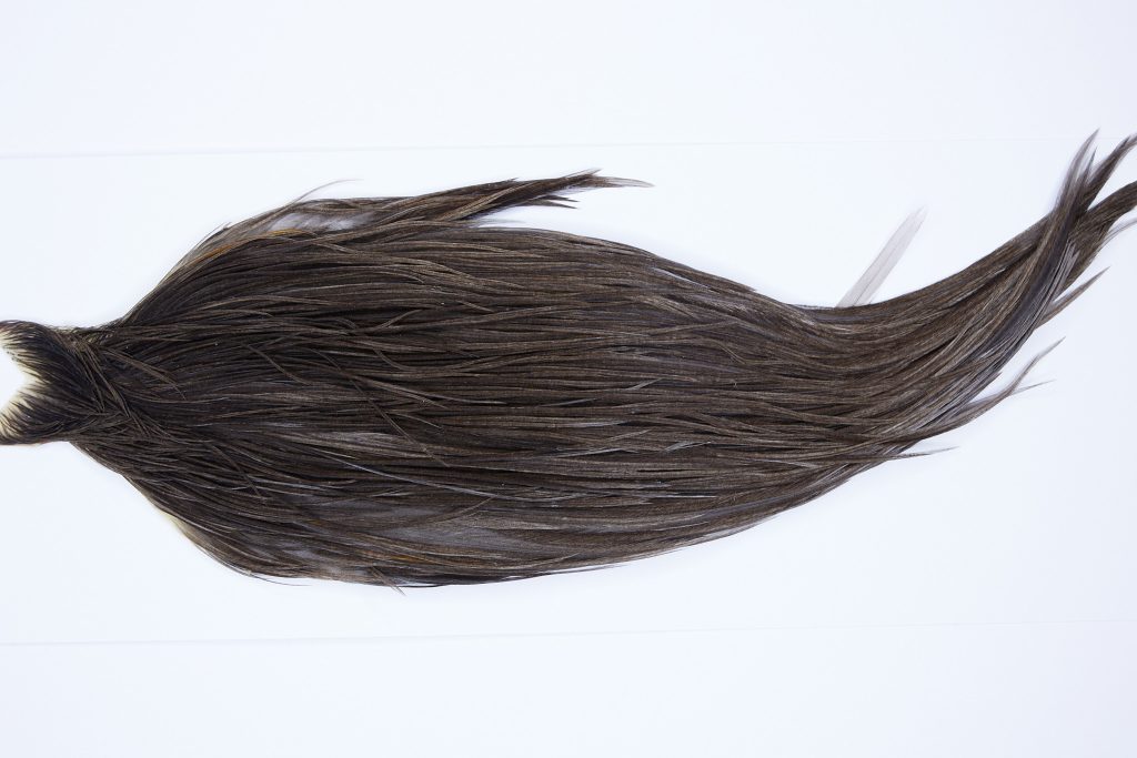 9738 - JimsFlyCo Dry Fly Hackle, Grey Dun #2 Grade Rooster Cape, Ties Sizes 10-20