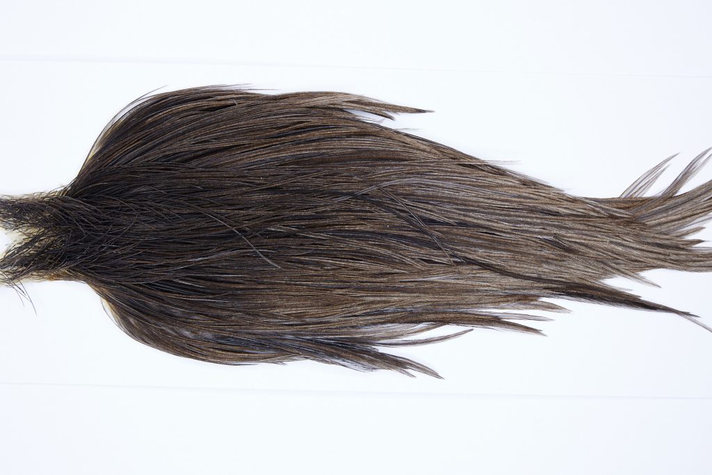 9743 - JimsFlyCo Dry Fly Hackle, Grey Dun #3 Grade Rooster Cape, Ties Sizes 10-20