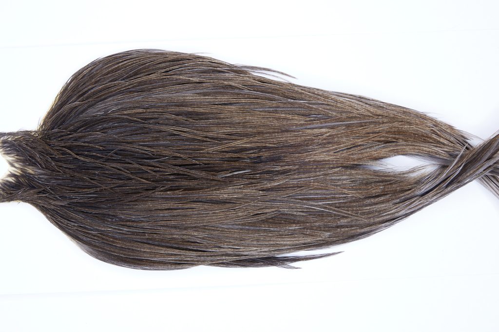 9747 - JimsFlyCo Dry Fly Hackle, Grey Dun #3 Grade Rooster Cape, Ties Sizes 10-20