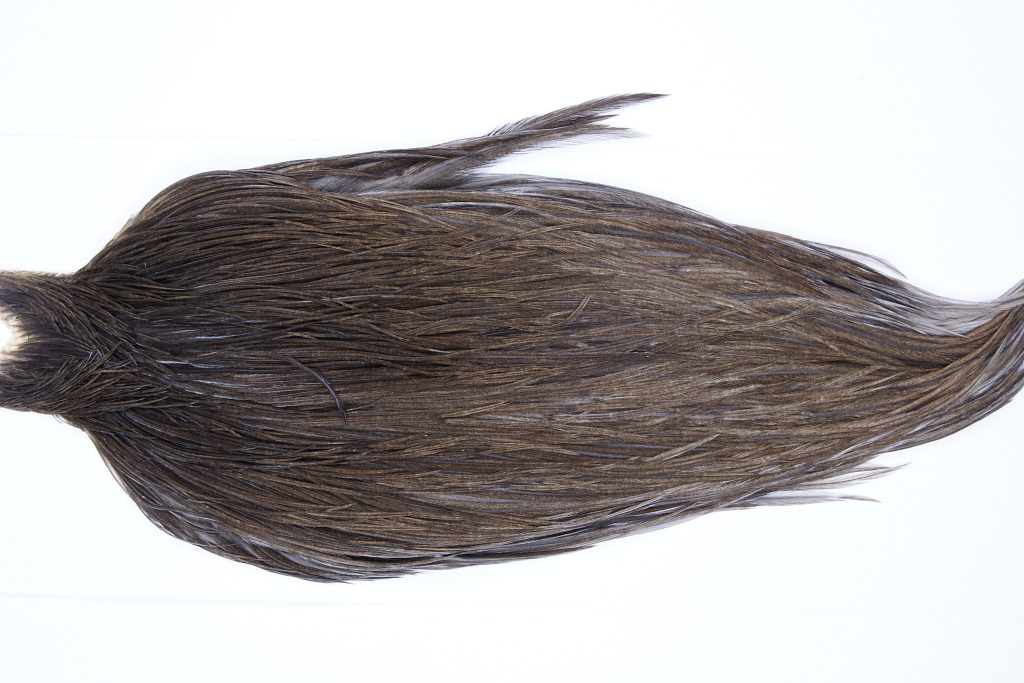 9753 - JimsFlyCo Dry Fly Hackle, Grey Dun #2 Grade Rooster Cape, Ties Sizes 10-20