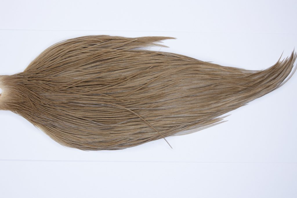 9806 - JimsFlyCo Dry Fly Hackle, Medium Dun #1 Grade Rooster Cape, Ties Sizes 12-20