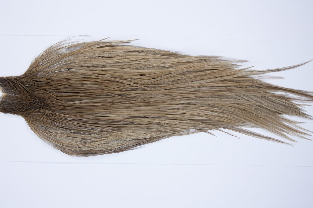 9808 - JimsFlyCo Dry Fly Hackle, Medium Dun #1 Grade Rooster Cape, Ties Sizes 10-18