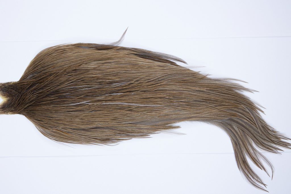 9809 - JimsFlyCo Dry Fly Hackle, Medium Dun #1 Grade Rooster Cape, Ties Sizes 10-18