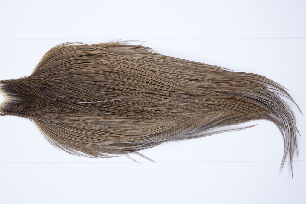 9811 - JimsFlyCo Dry Fly Hackle, Medium Dun #1 Grade Rooster Cape, Ties Sizes 10-18