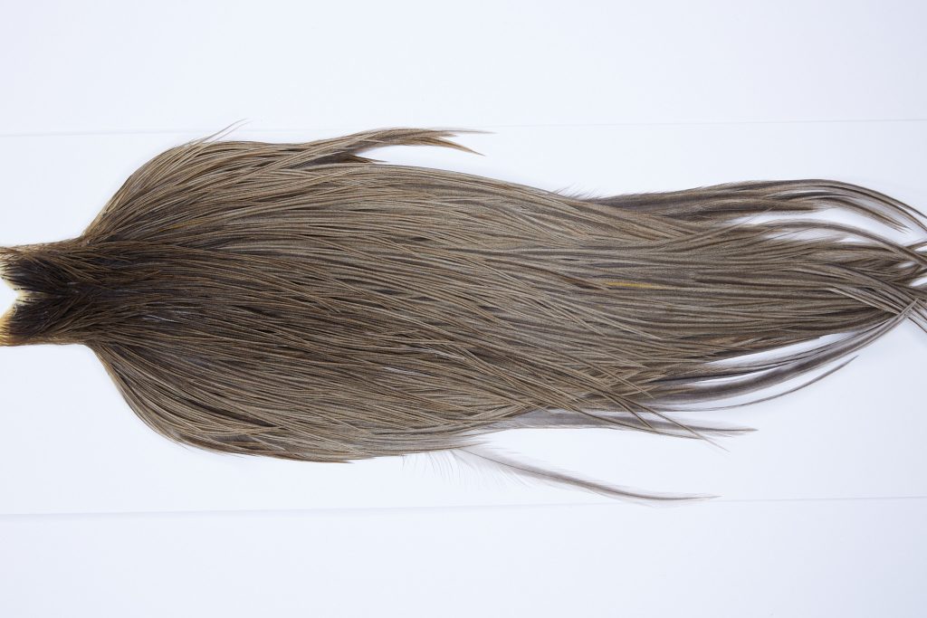 9815 - JimsFlyCo Dry Fly Hackle, Medium Dun #1 Grade Rooster Cape, Ties Sizes 10-20