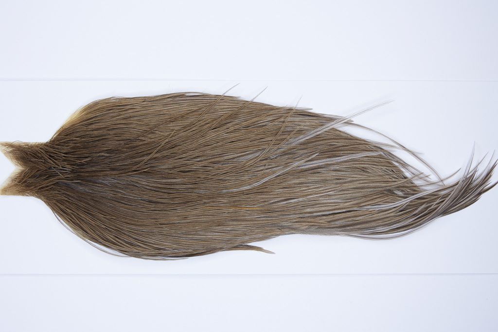 9817 - JimsFlyCo Dry Fly Hackle, Medium Dun #1 Grade Rooster Cape, Ties Sizes 10-20