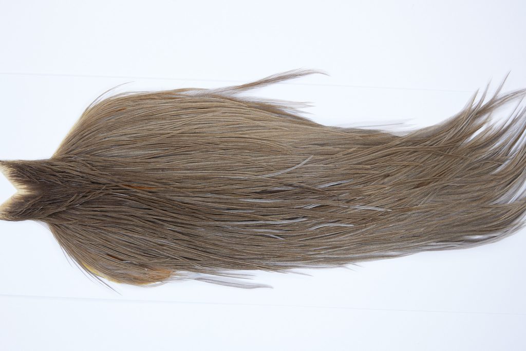 9827 - JimsFlyCo Dry Fly Hackle, Medium Dun #1 Grade Rooster Cape, Ties Sizes 10-20