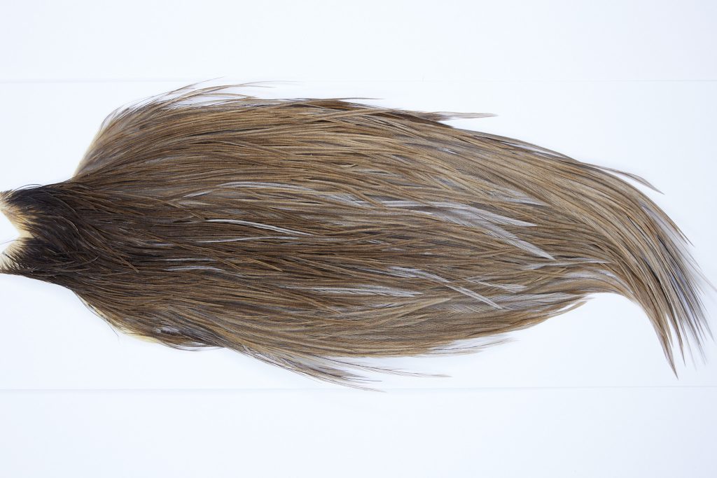 9832 - JimsFlyCo Dry Fly Hackle, Medium Dun #2 Grade Rooster Cape, Ties Sizes 10-20