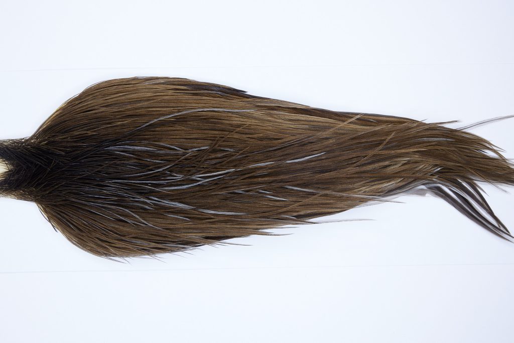 9854 - JimsFlyCo Dry Fly Hackle, Brown Dun #1 Grade Rooster Cape, Ties Sizes 12-20