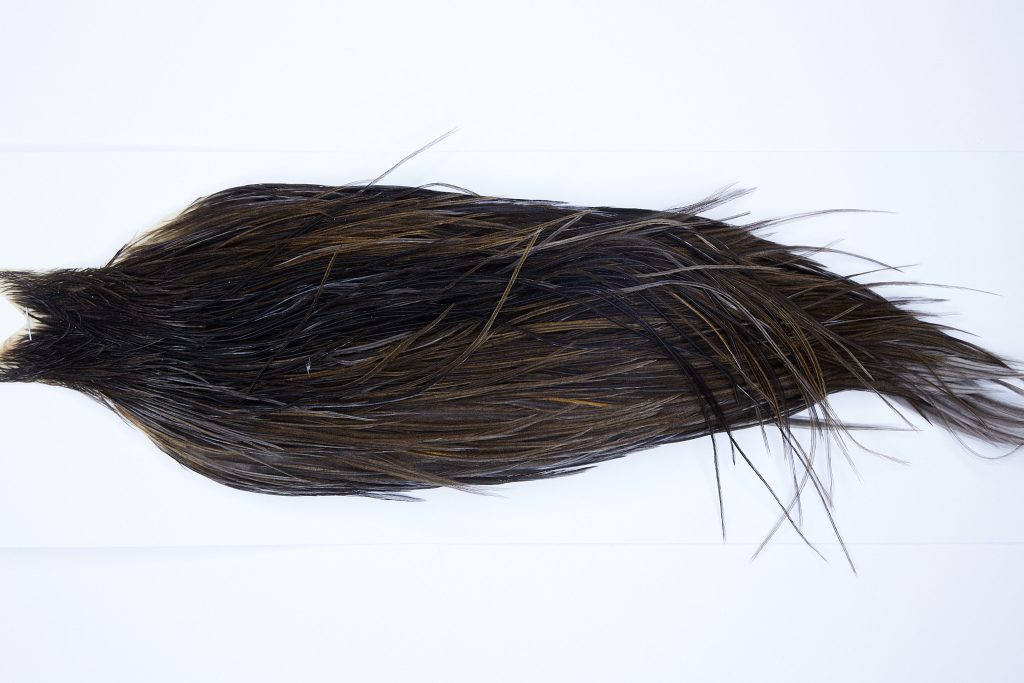 9858 - JimsFlyCo Dry Fly Hackle, Brown Dun #1 Grade Rooster Cape, Ties Sizes 10-20