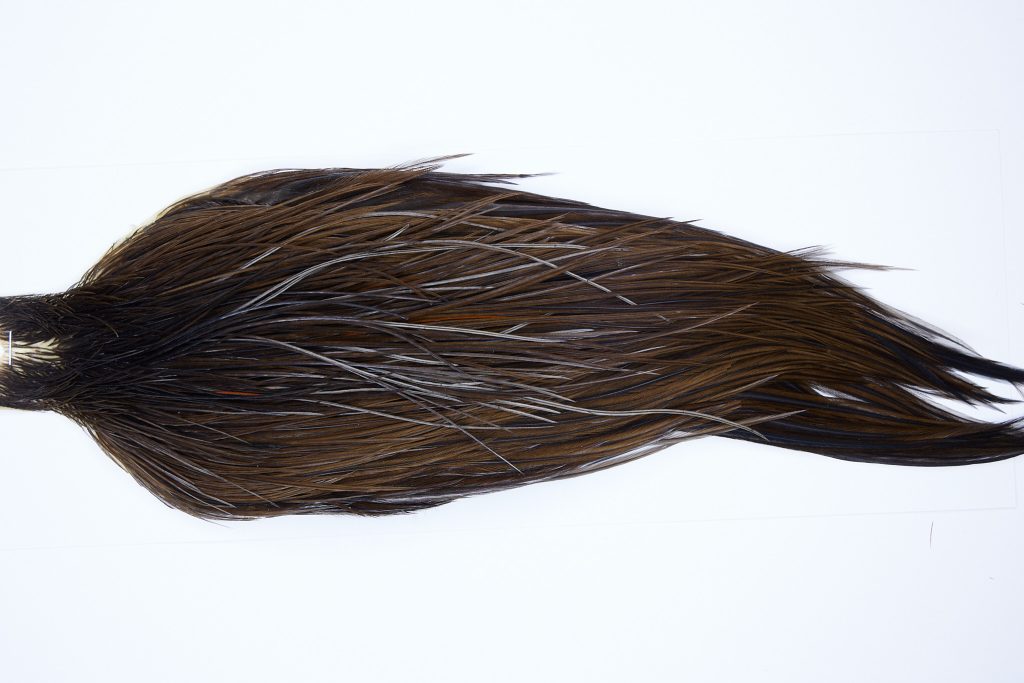 9879 - JimsFlyCo Dry Fly Hackle, Brown Dun #1 Grade Rooster Cape, Ties Sizes 10-20