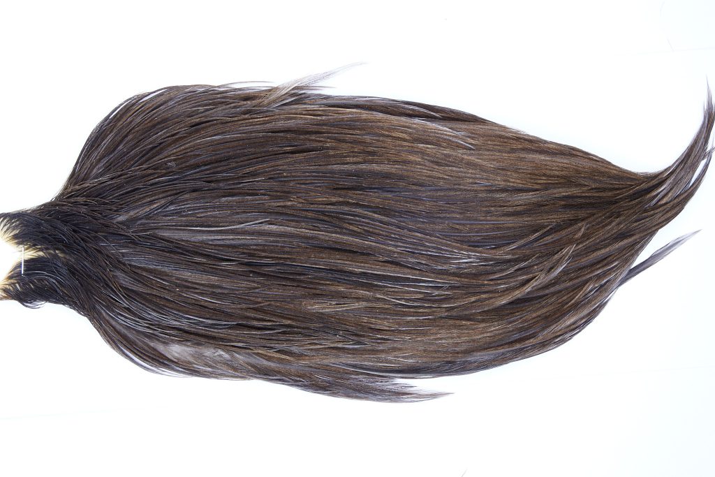 9885 - JimsFlyCo Dry Fly Hackle, Brown Dun #2 Grade Rooster Cape, Ties Sizes 8-18