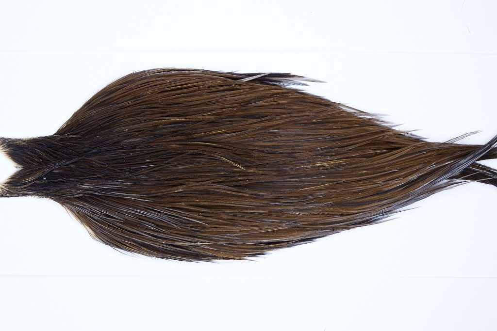 9888 - JimsFlyCo Dry Fly Hackle, Brown Dun #2 Grade Rooster Cape, Ties Sizes 10-20