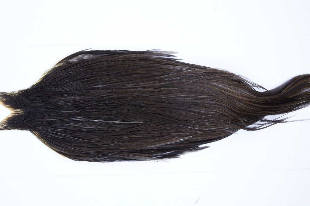 9890 - JimsFlyCo Dry Fly Hackle, Brown Dun #2 Grade Rooster Cape, Ties Sizes 10-18