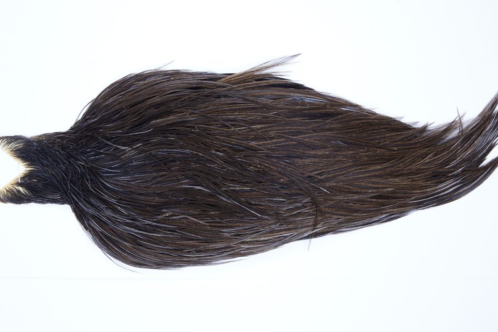 9893 - JimsFlyCo Dry Fly Hackle, Brown Dun #2 Grade Rooster Cape, Ties Sizes 10-18