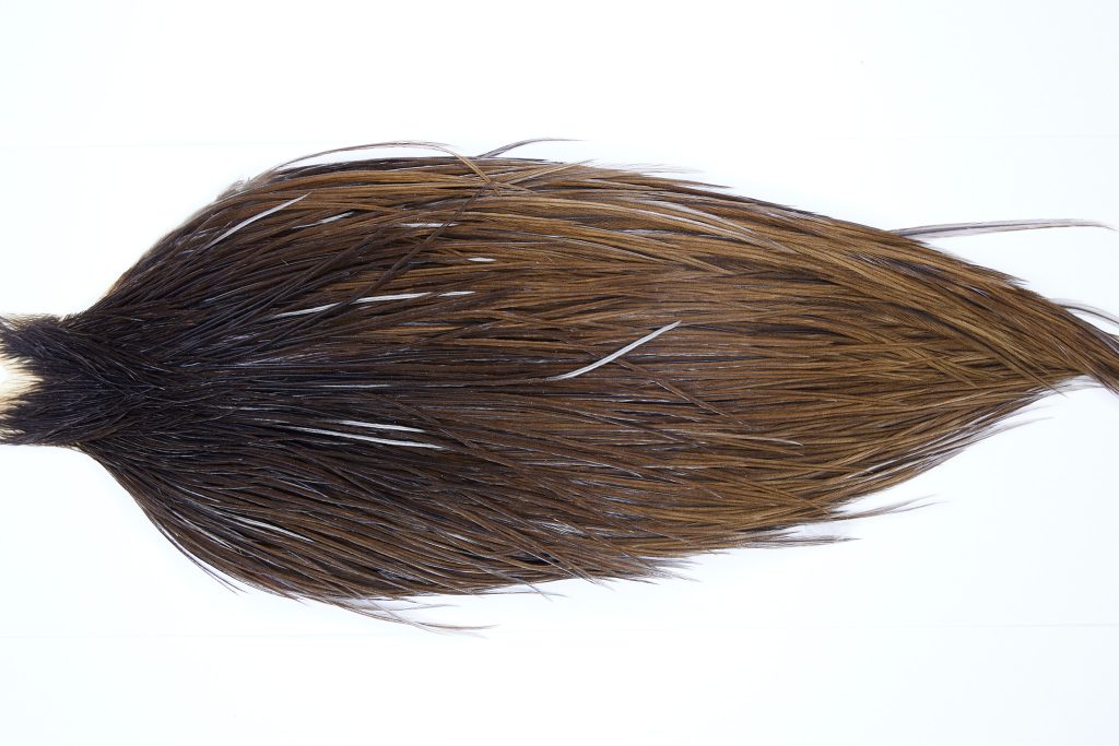 9895 - JimsFlyCo Dry Fly Hackle, Brown Dun #2 Grade Rooster Cape, Ties Sizes 10-20