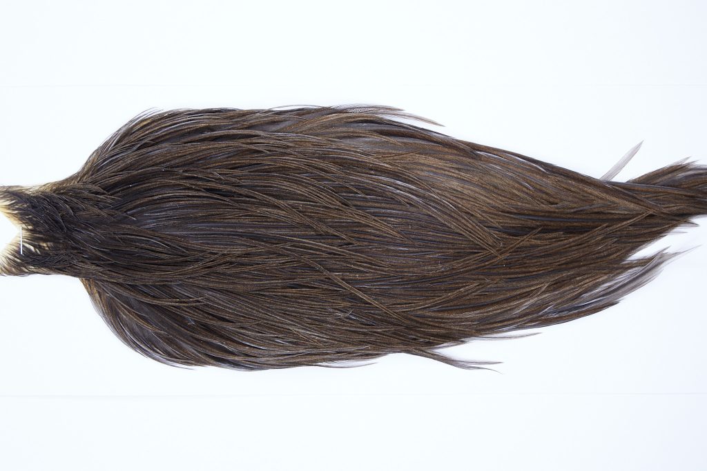 9897 - JimsFlyCo Dry Fly Hackle, Brown Dun #2 Grade Rooster Cape, Ties Sizes 12-18