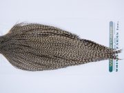 708 - Hebert Dry Fly Hackle, Dun Grizzly Pro Grade Rooster Cape, Ties Sizes 16-20