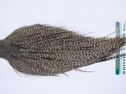 711 - Hebert Dry Fly Hackle, Dun Grizzly Pro Grade Rooster Cape, Ties Sizes 16-22